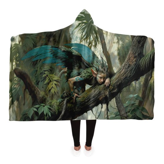 The Woodland Sprite’s Watcher Hooded Blanket