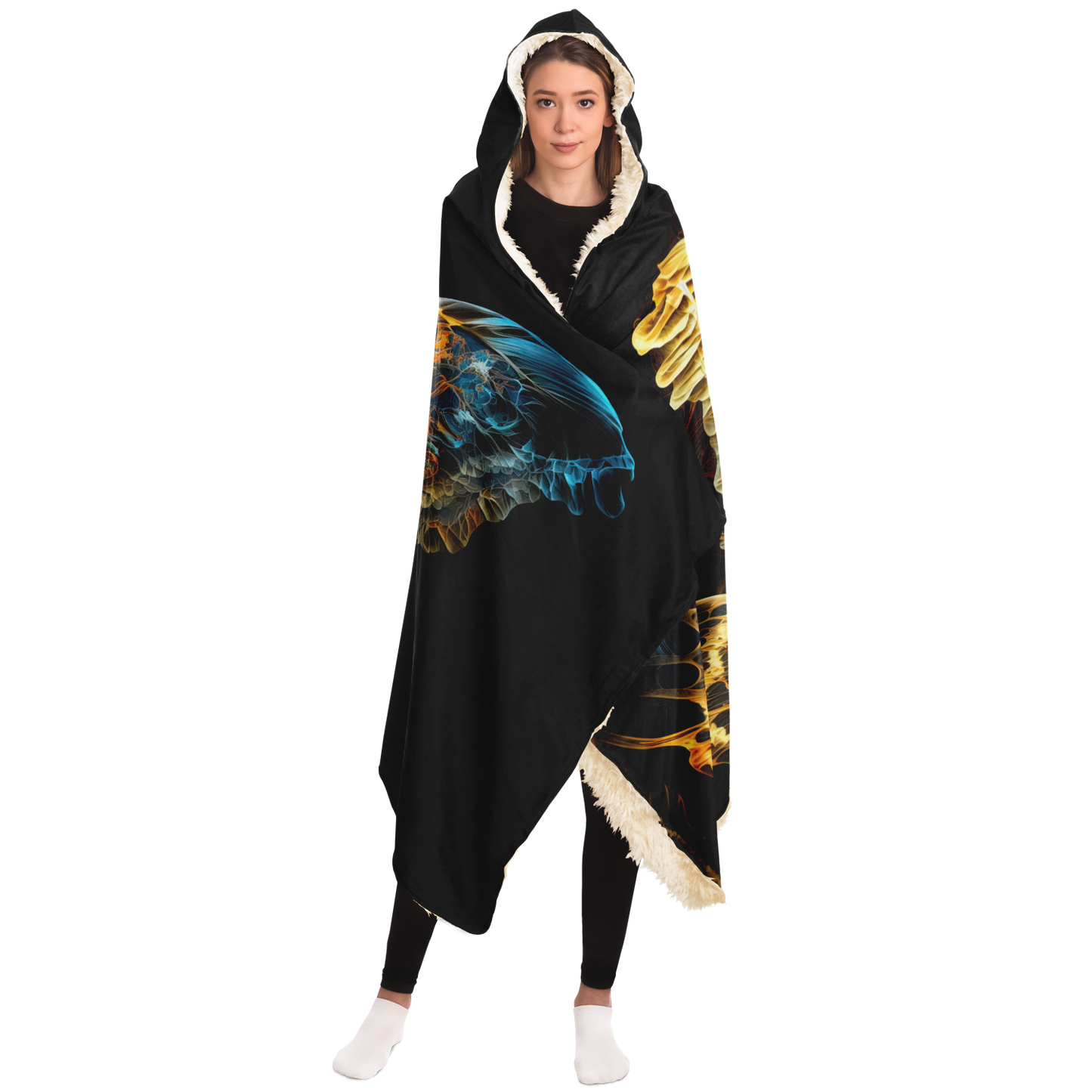 Liquid Butterfly Hooded Blanket