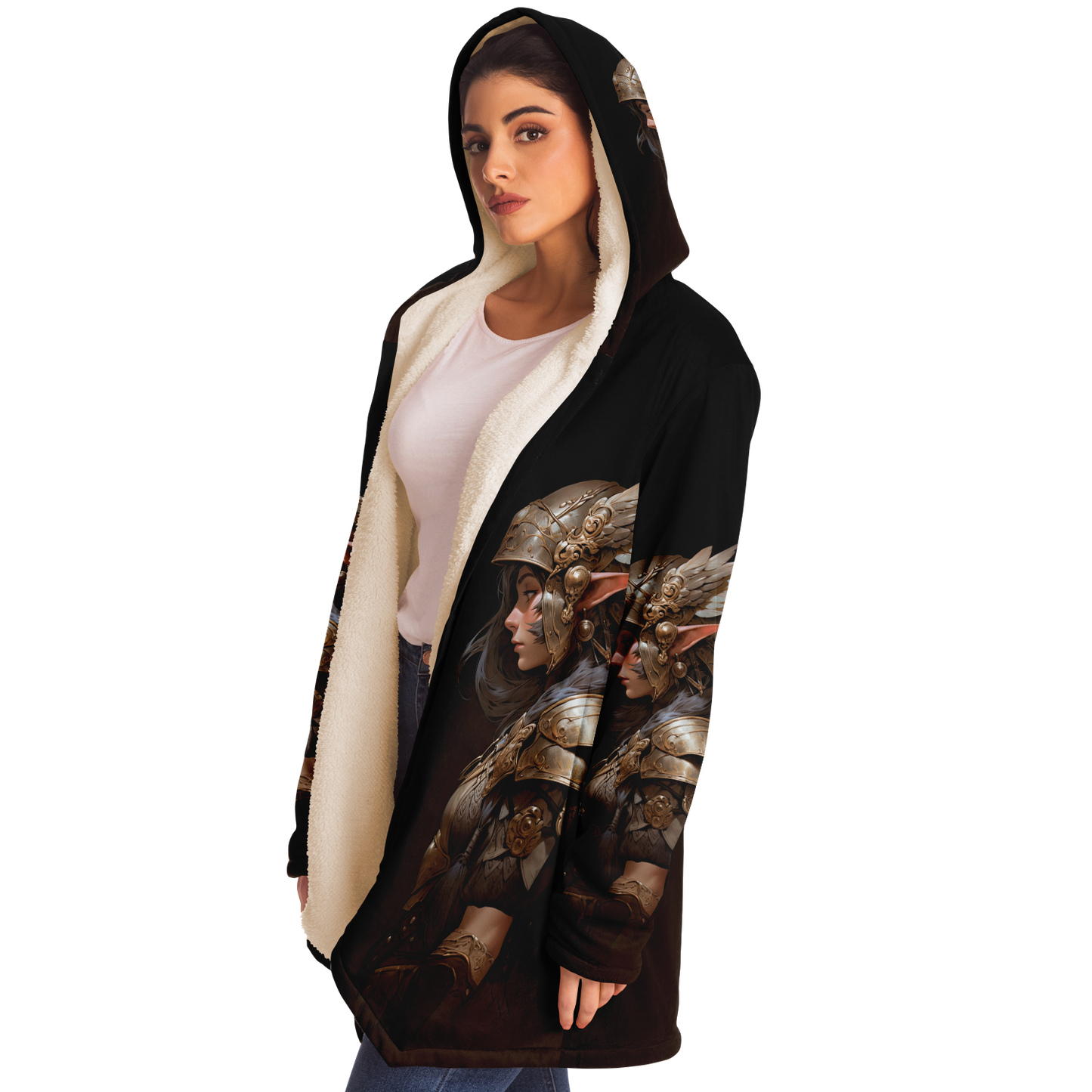 Feather Fae Soldier Microfleece Cloak