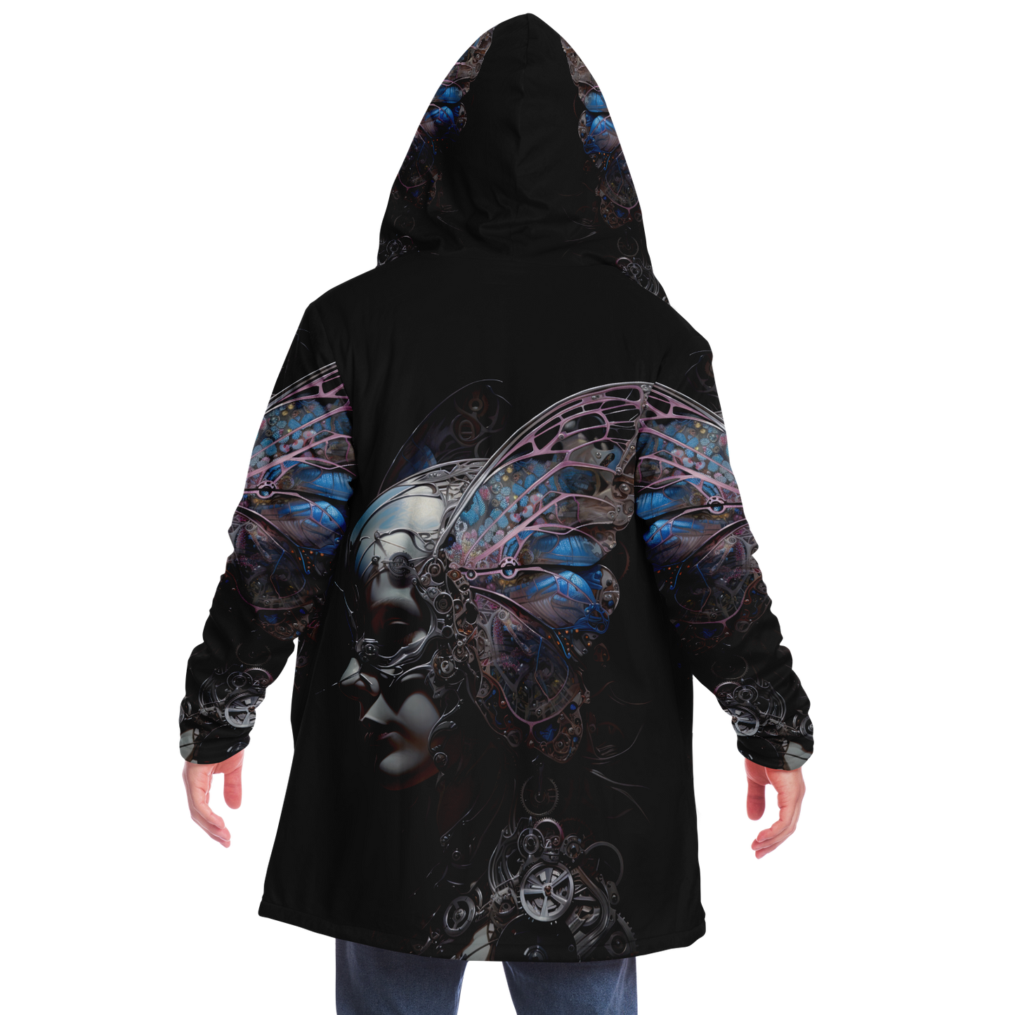 Cybernetic Butterfly Microfleece Cloak