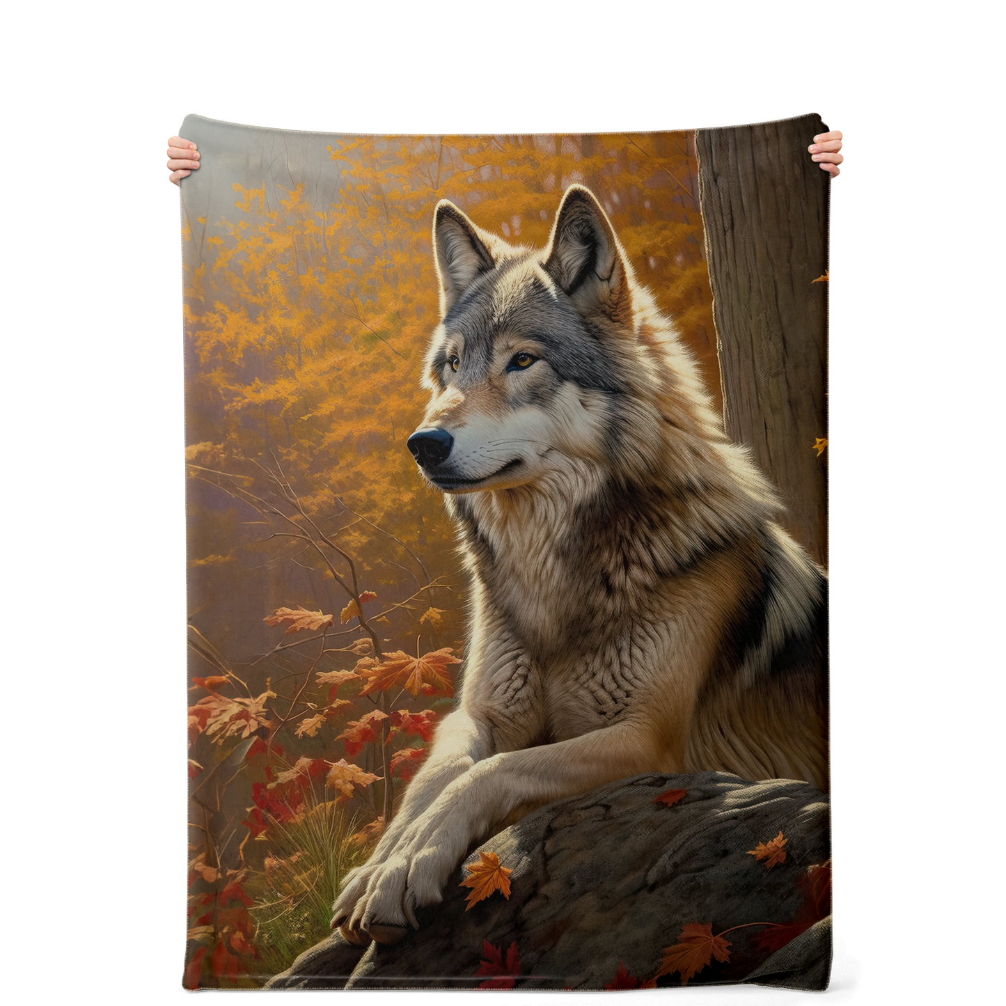 Watcher Wolf Microfleece Blanket