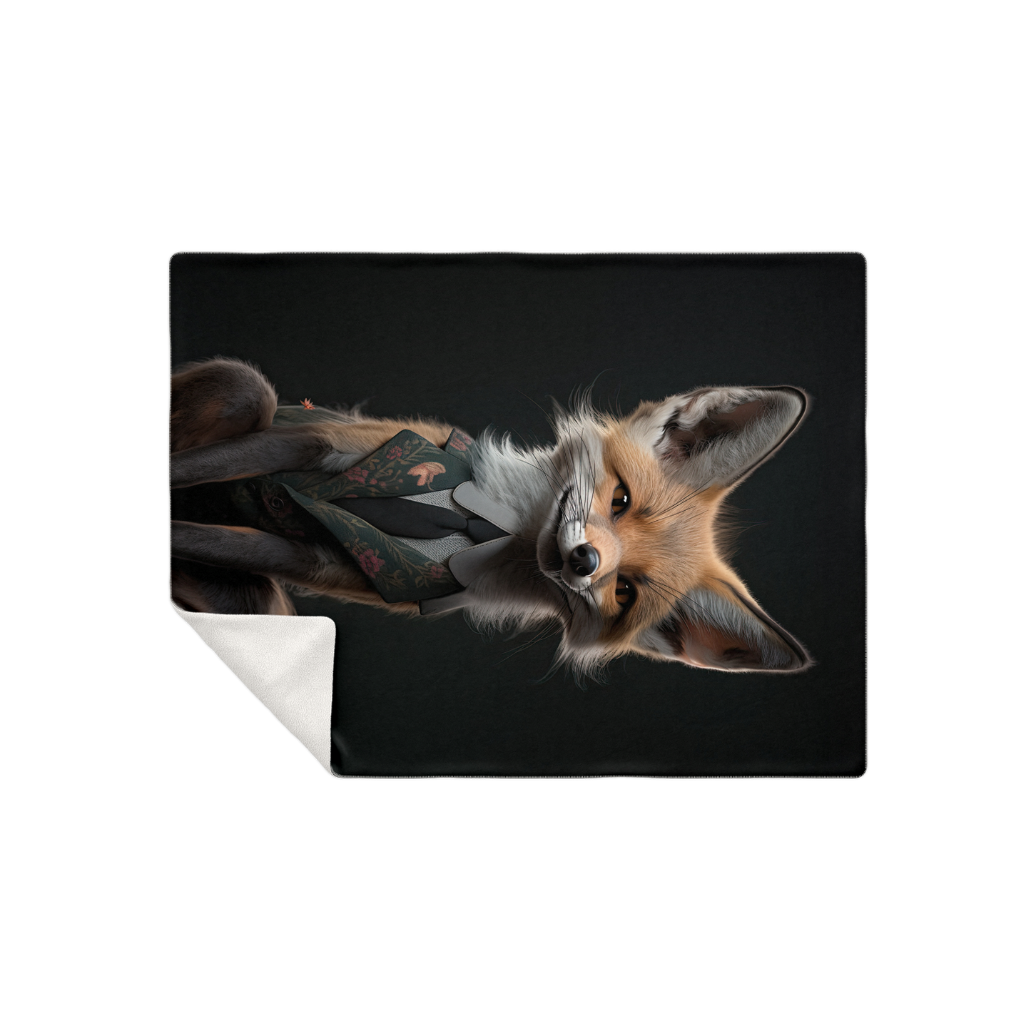 Mr Sleek Fox Microfleece Blanket