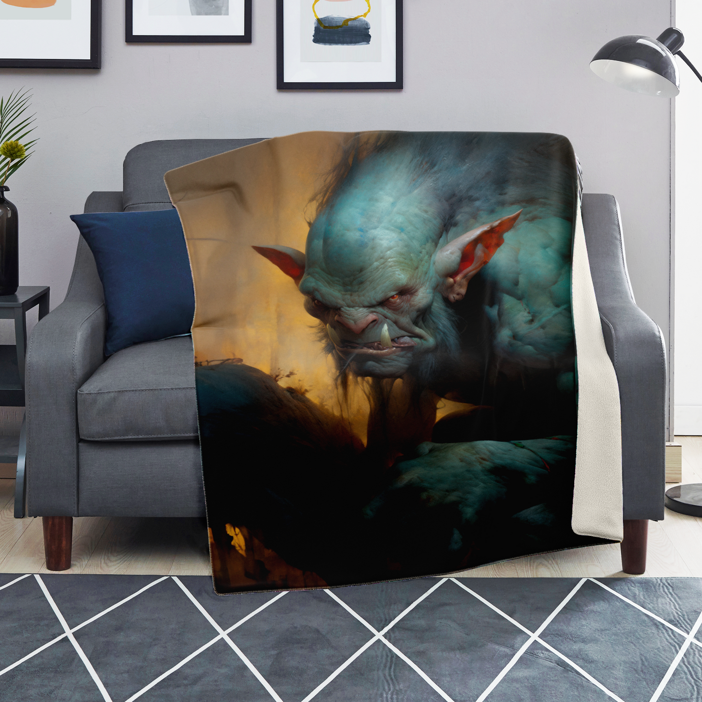 Hungry Troll Premium Microfleece Blanket