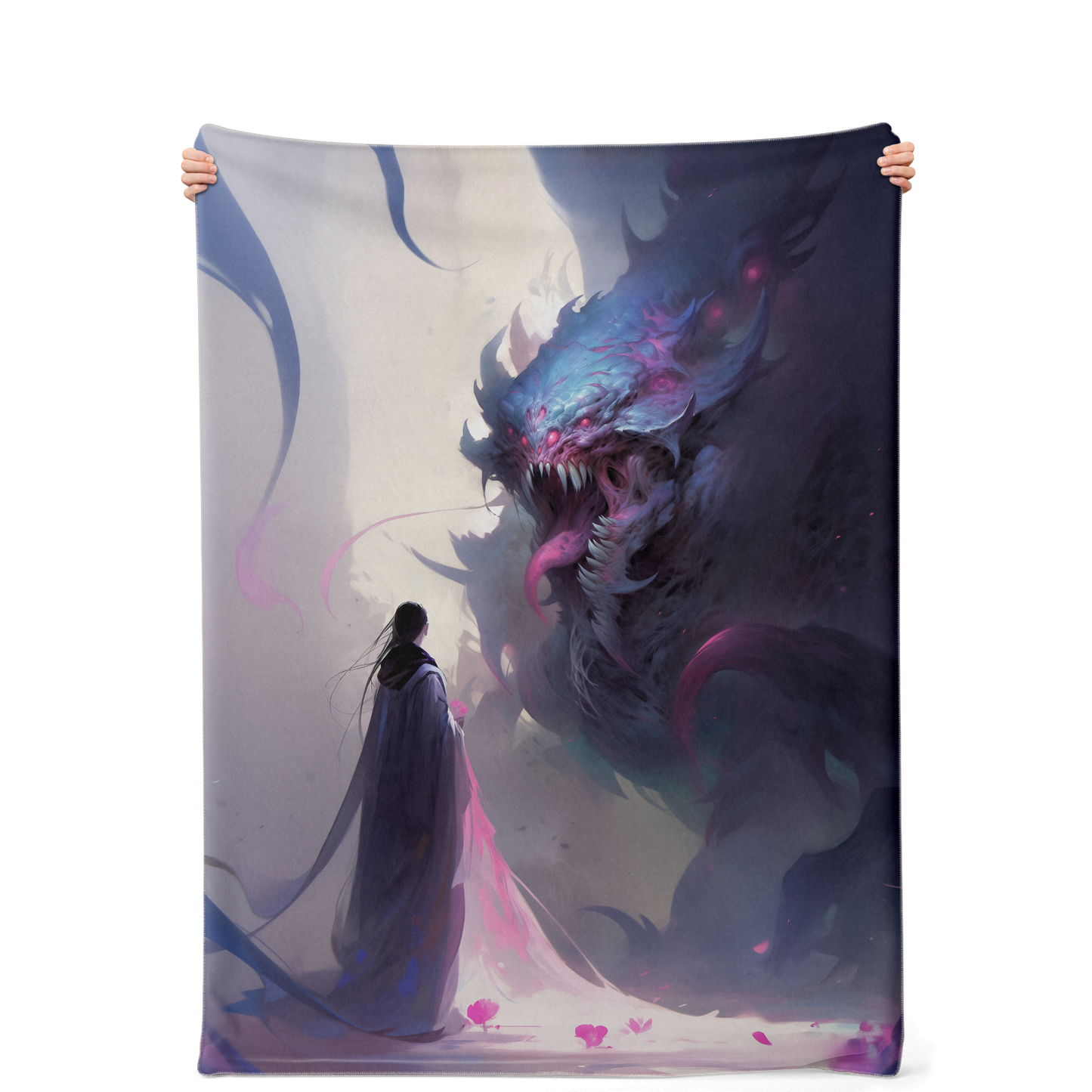 Kraken Of The Void Premium Microfleece Blanket