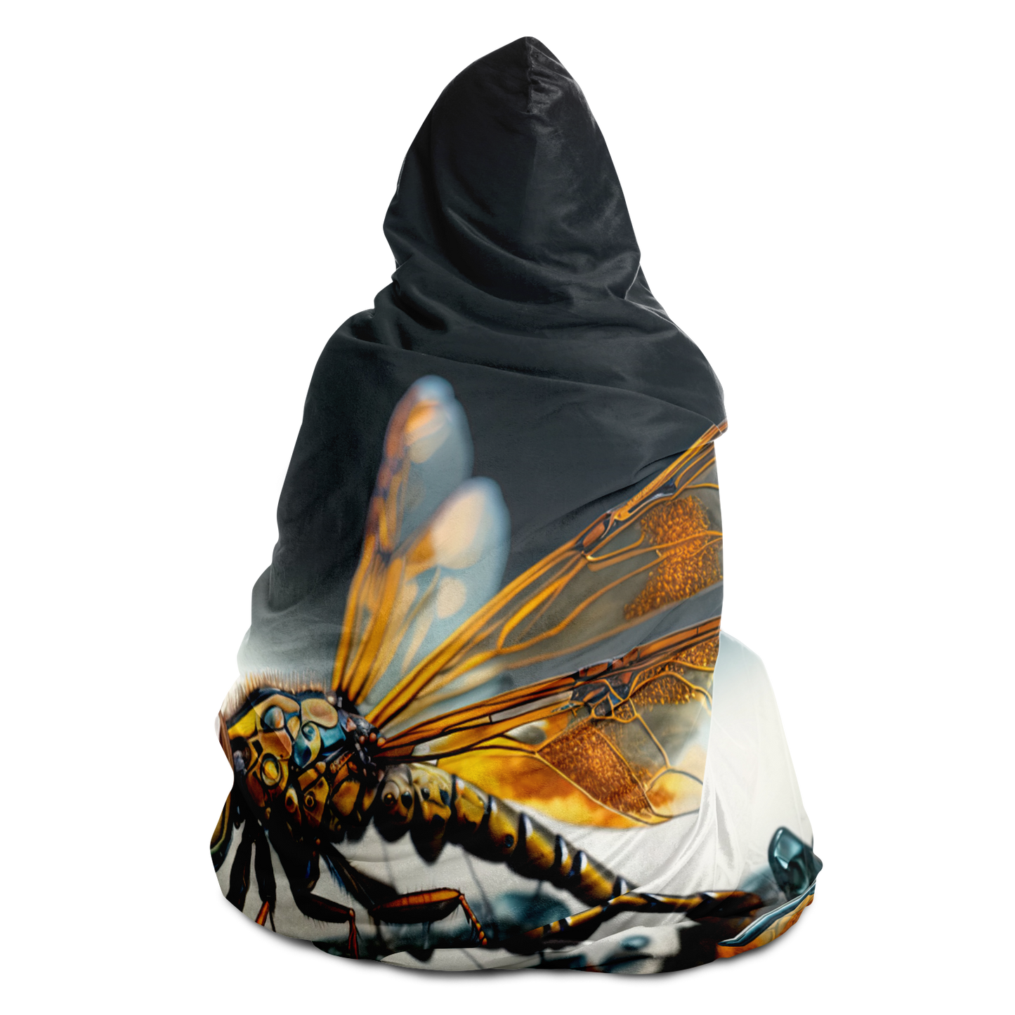 Amber Dragonfly Hooded Blanket