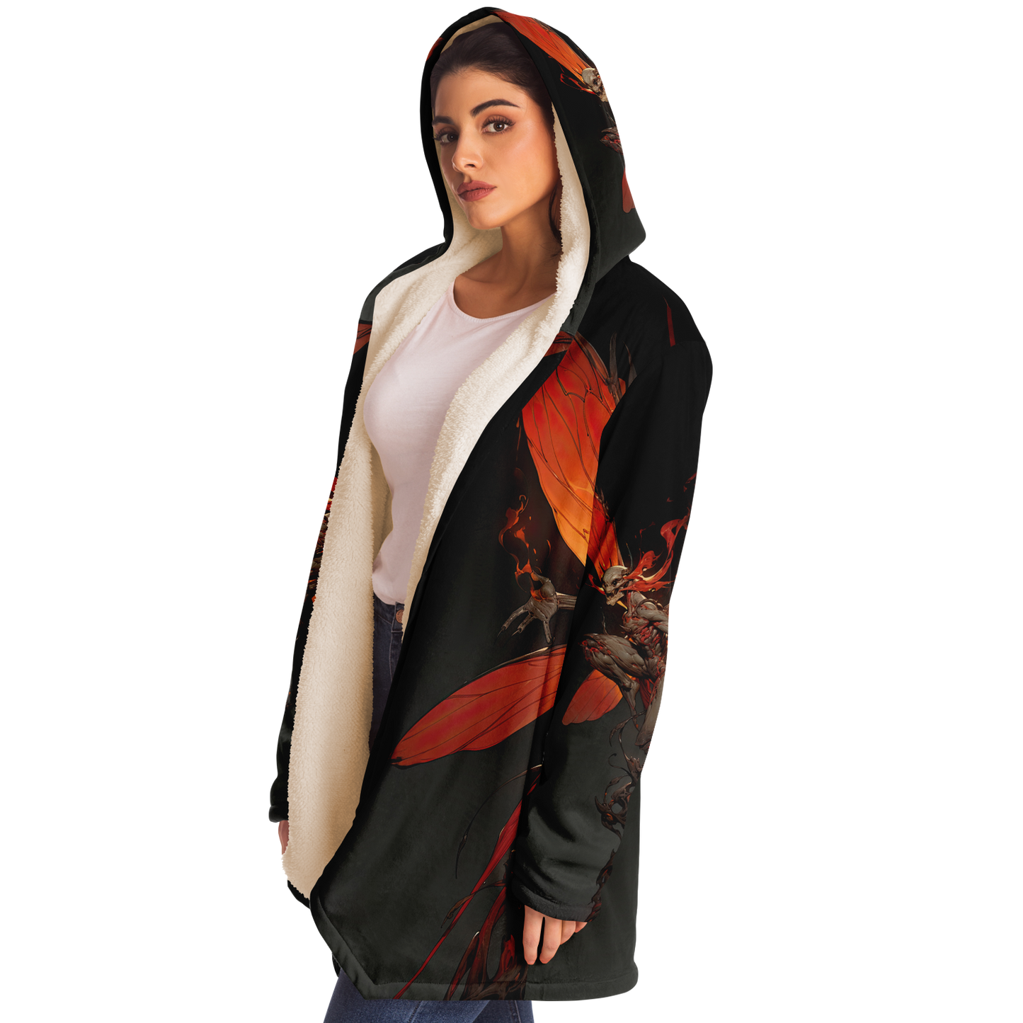 Flaming Dragonspryte Microfleece Cloak