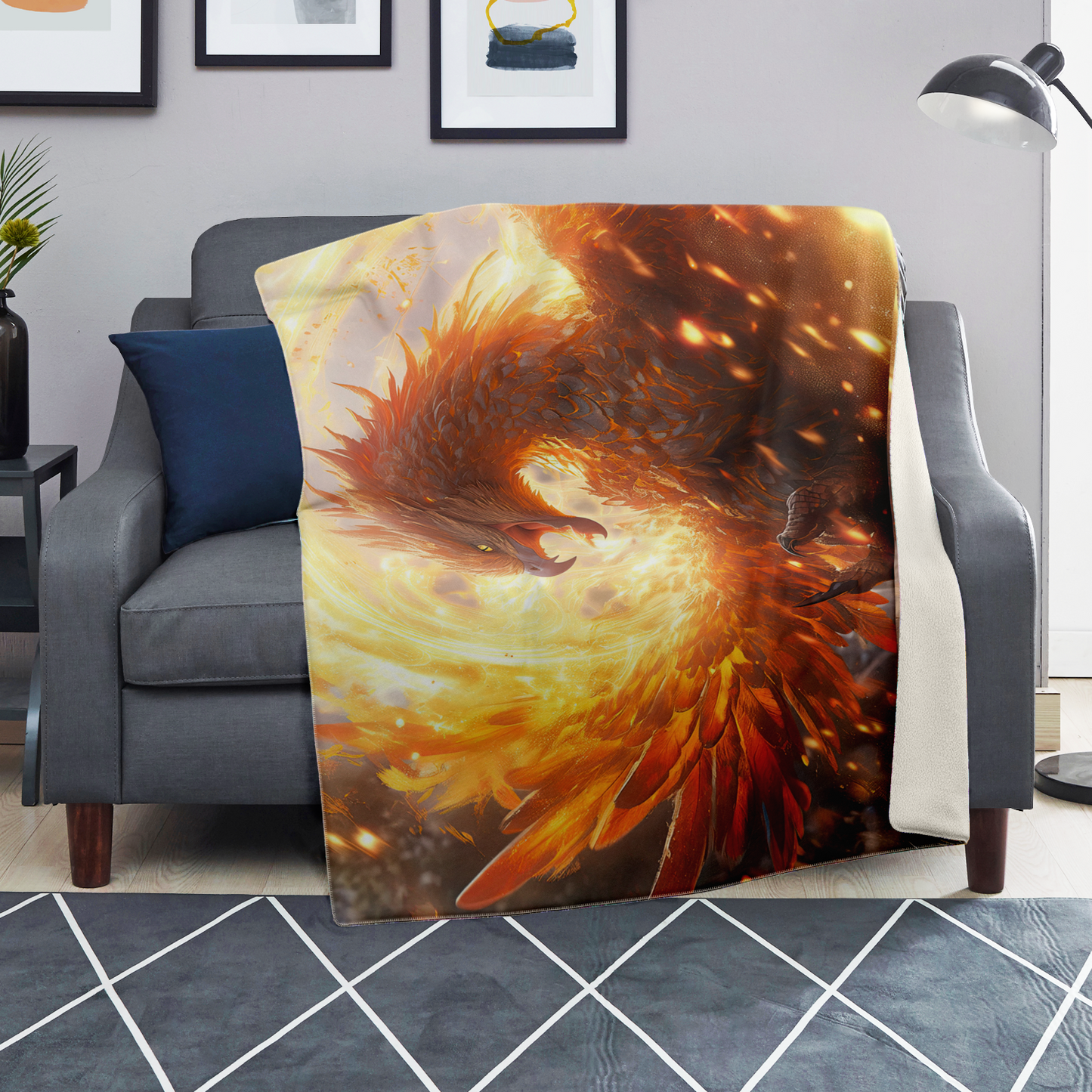 Phoenix Furnace Premium Microfleece Blanket