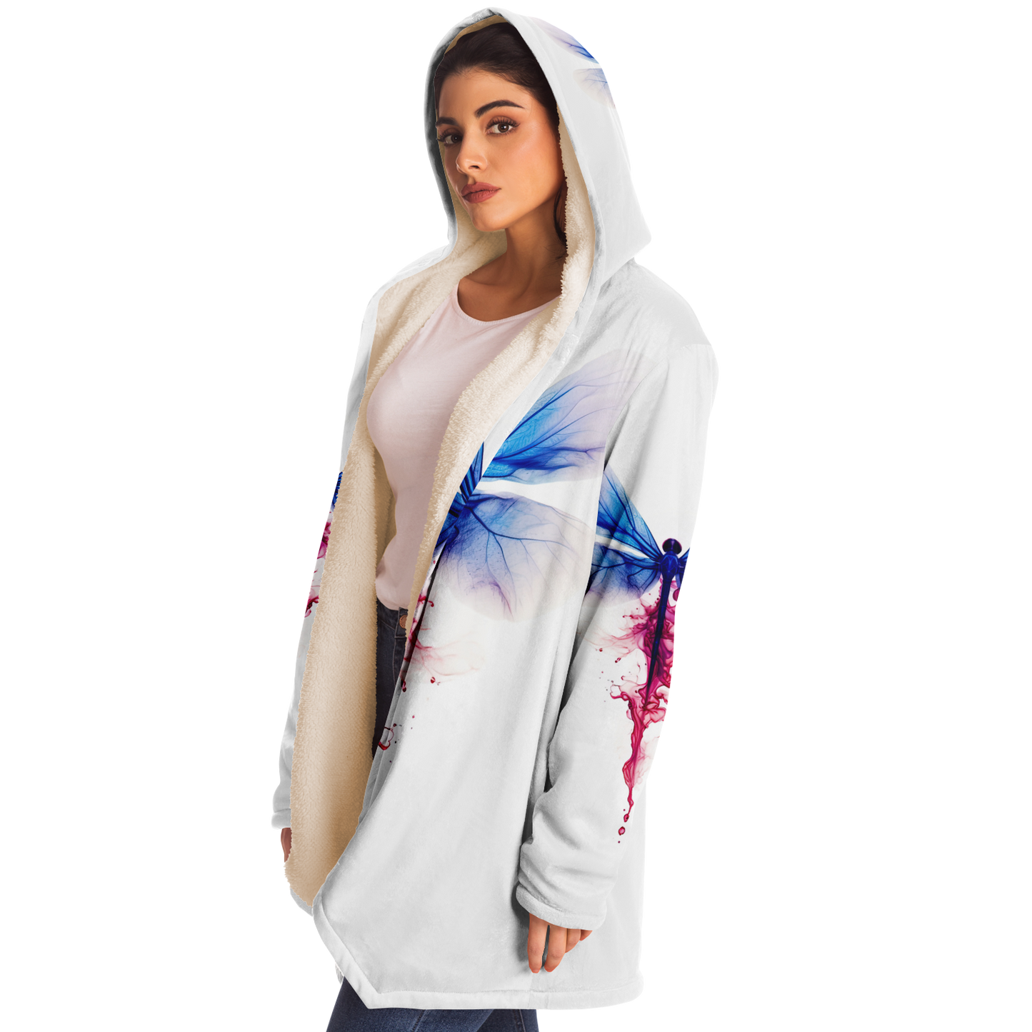 Inkblot Dragonfly Microfleece Cloak