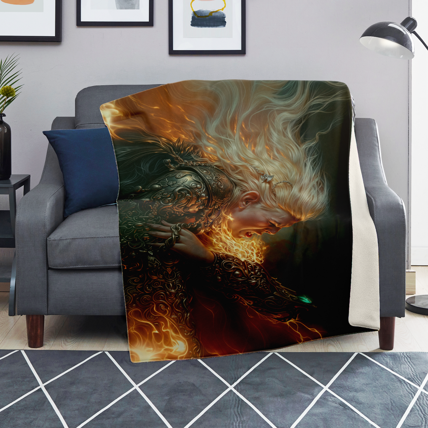 Fiery Choices Premium Microfleece Blanket