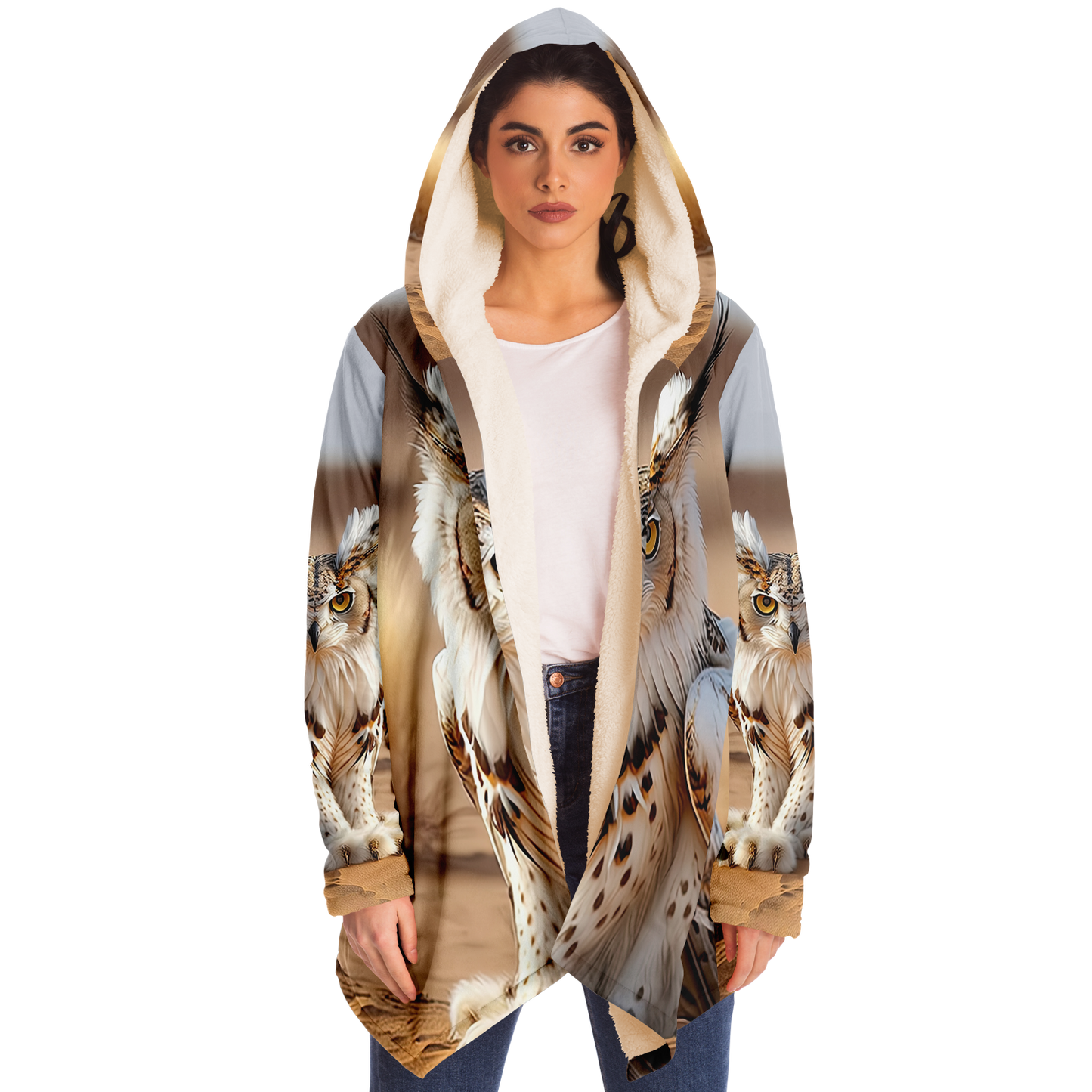 Lynx Owl Microfleece Cloak