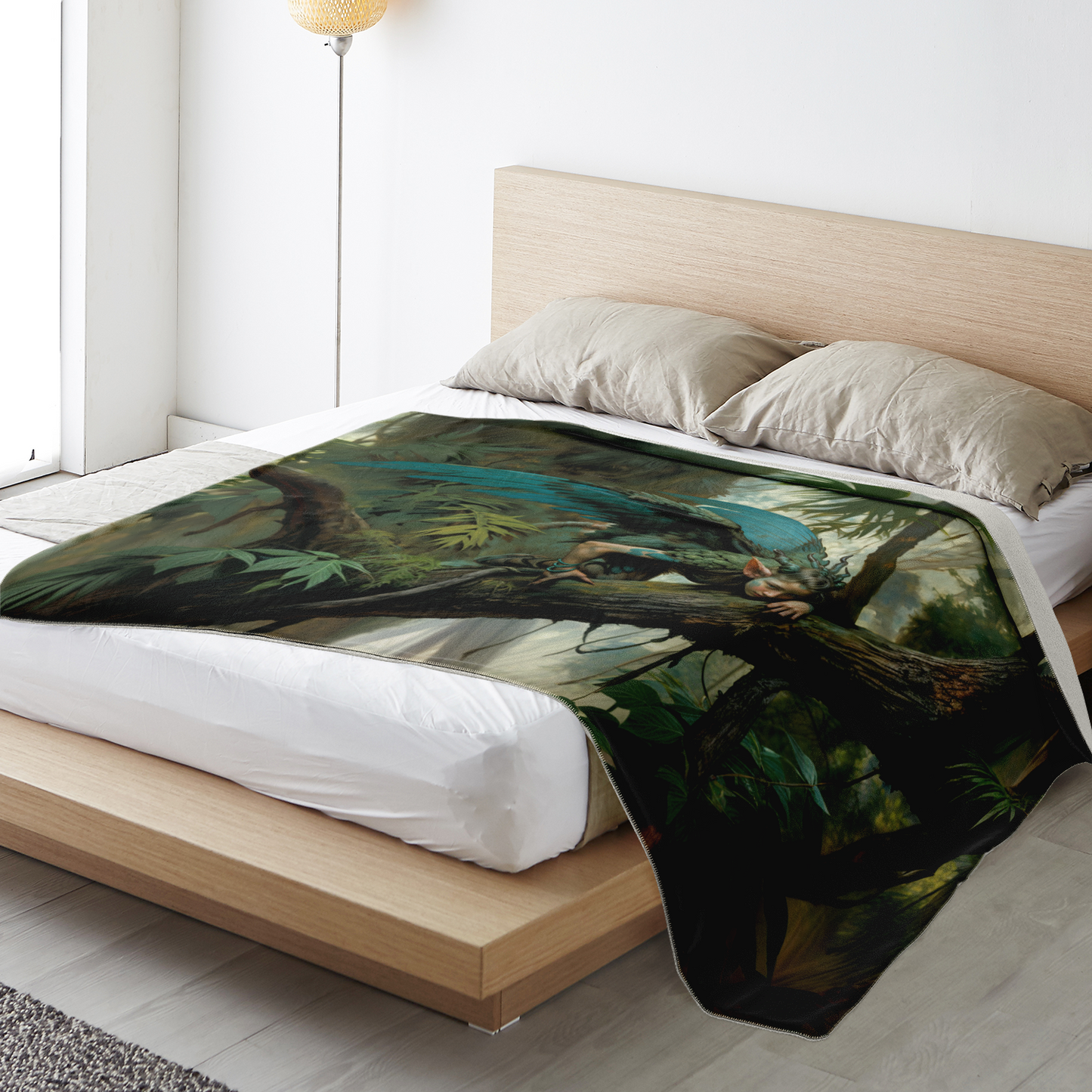 The Woodland Sprite’s Watcher Premium Microfleece Blanket