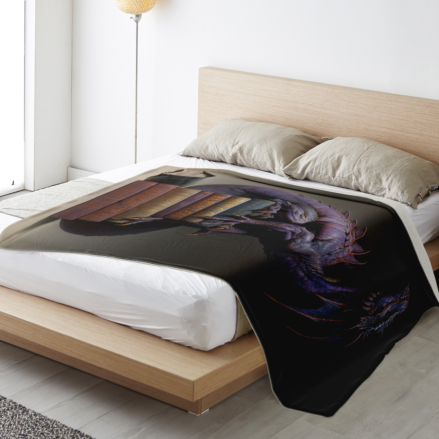 Book Wyrm Premium Microfleece Blanket