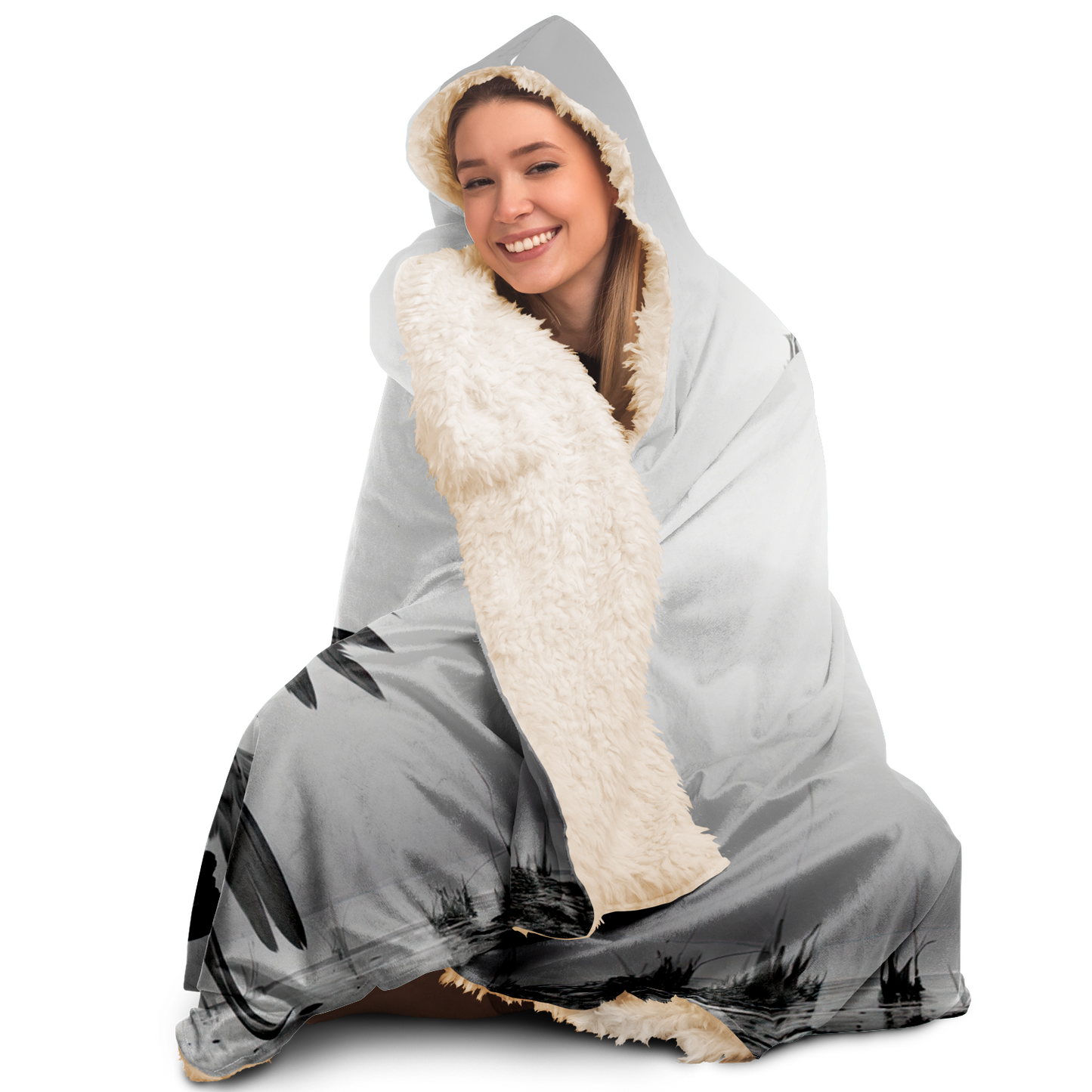 Pondering Hooded Blanket