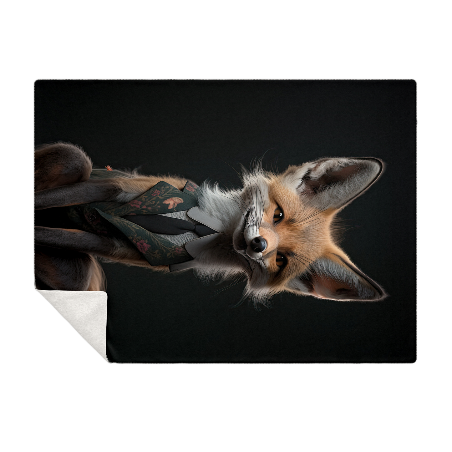 Mr Sleek Fox Microfleece Blanket