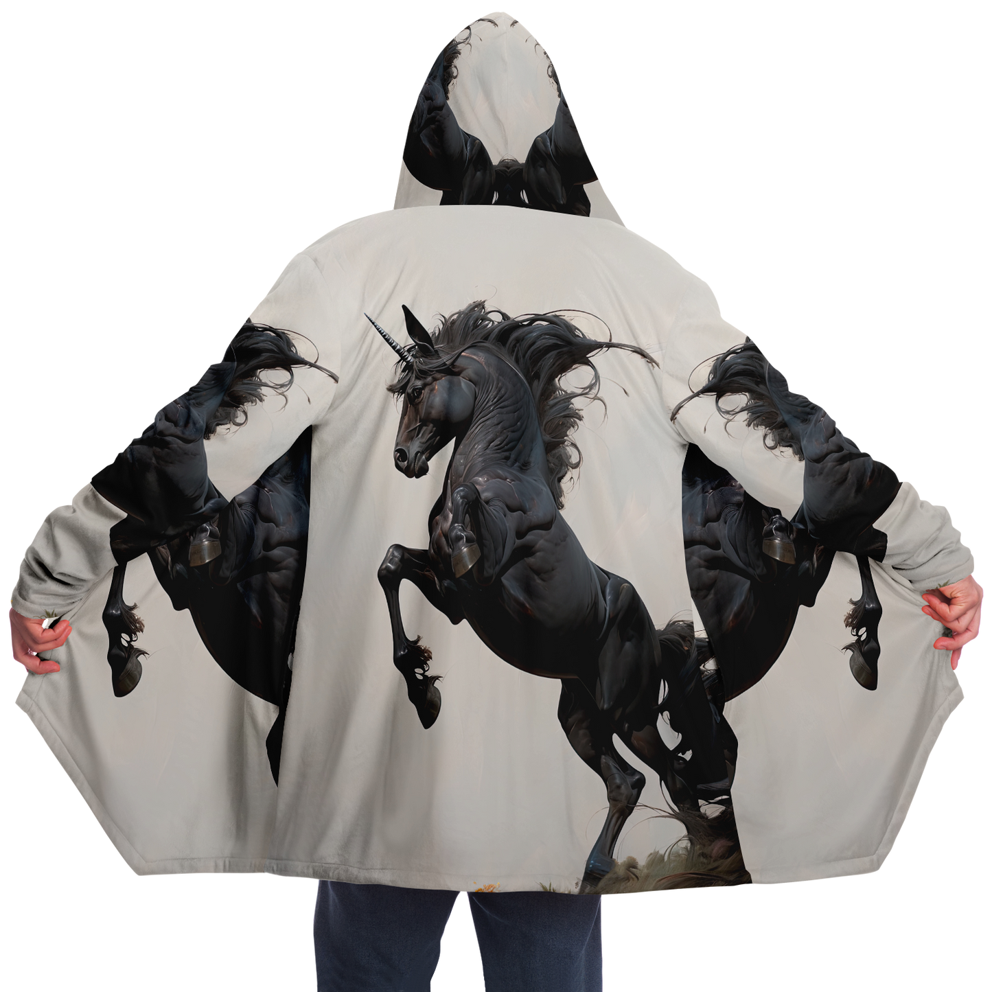 Midnight Unicorn Microfleece Cloak