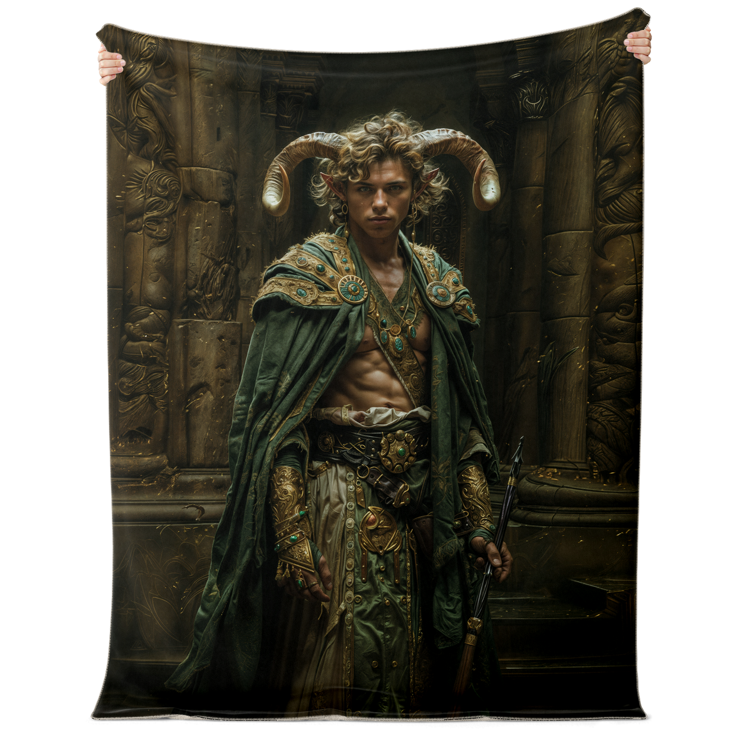 Mage Temple Guard Premium Microfleece Blanket