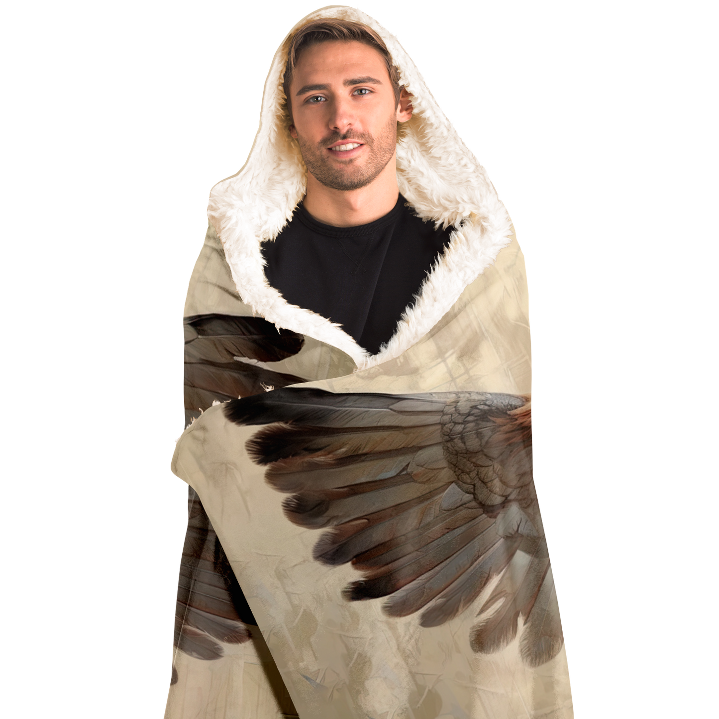 Winged Wildcat Hooded Blanket