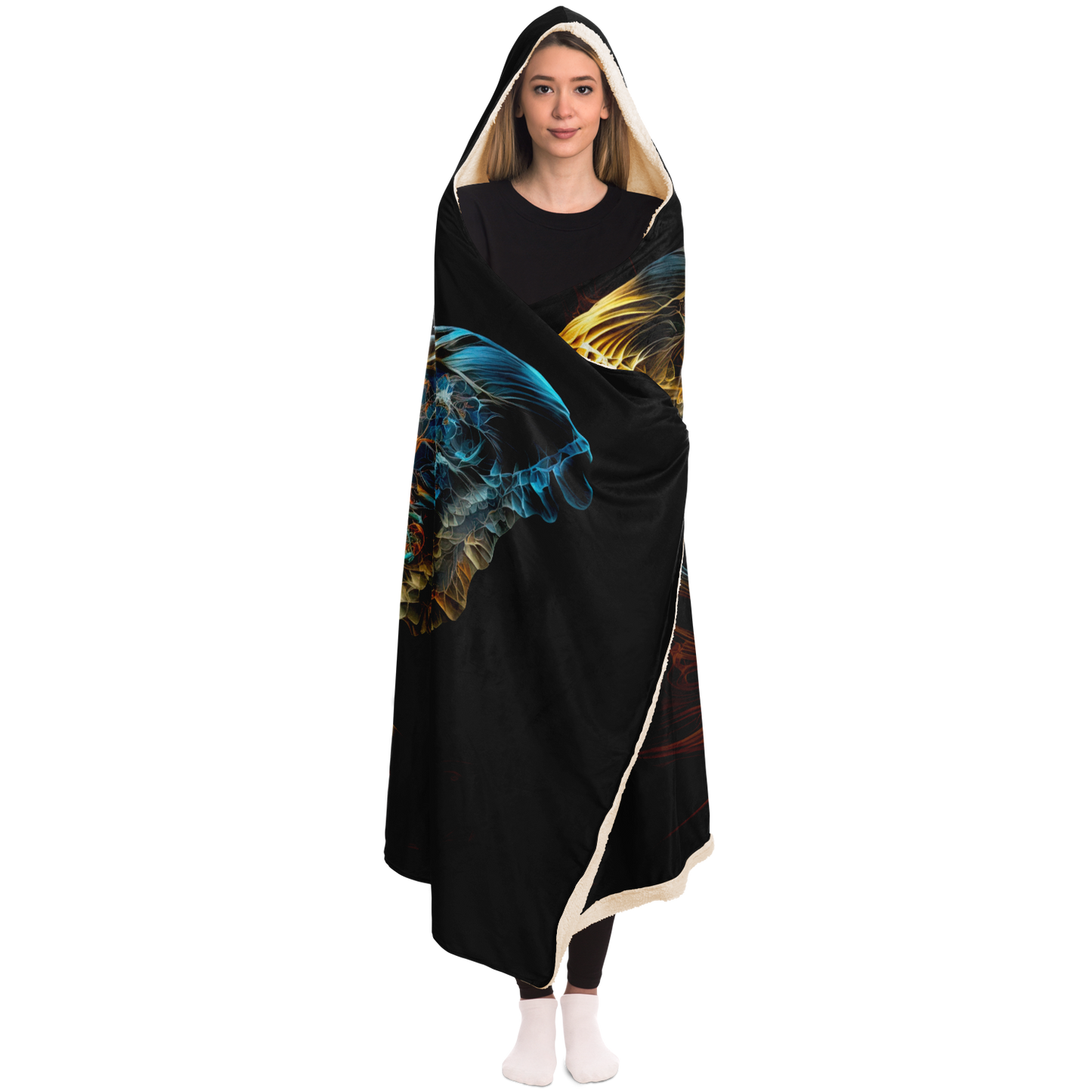 Liquid Butterfly Hooded Blanket