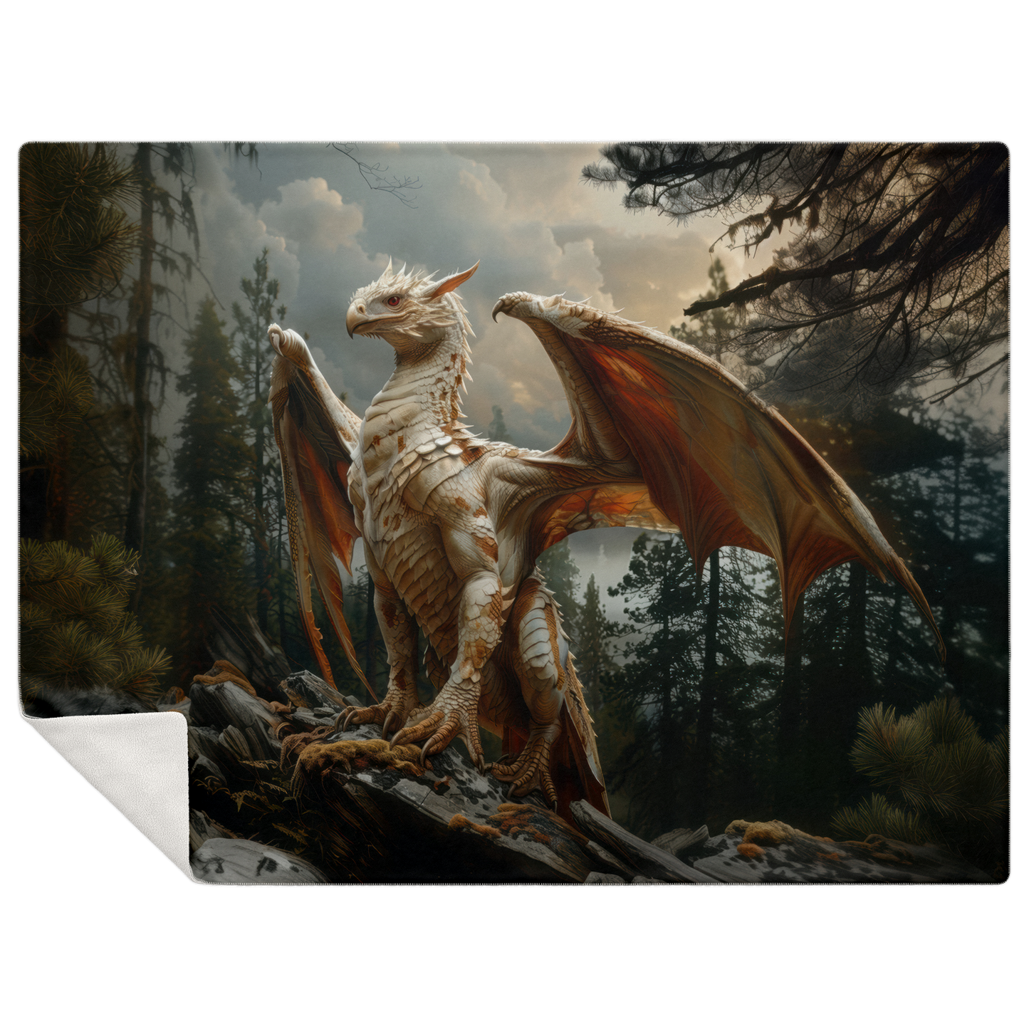 Forest Drake Premium Microfleece Blanket