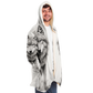 Wolf Sketch Microfleece Cloak