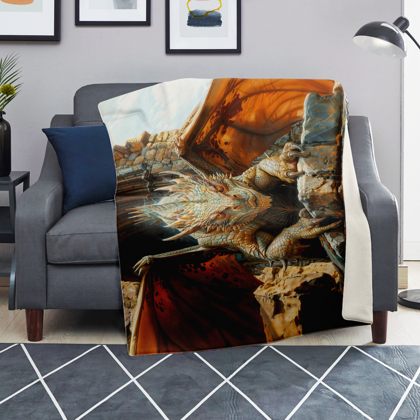 Protector of the Forgotten Keep Premium Microfleece Blanket