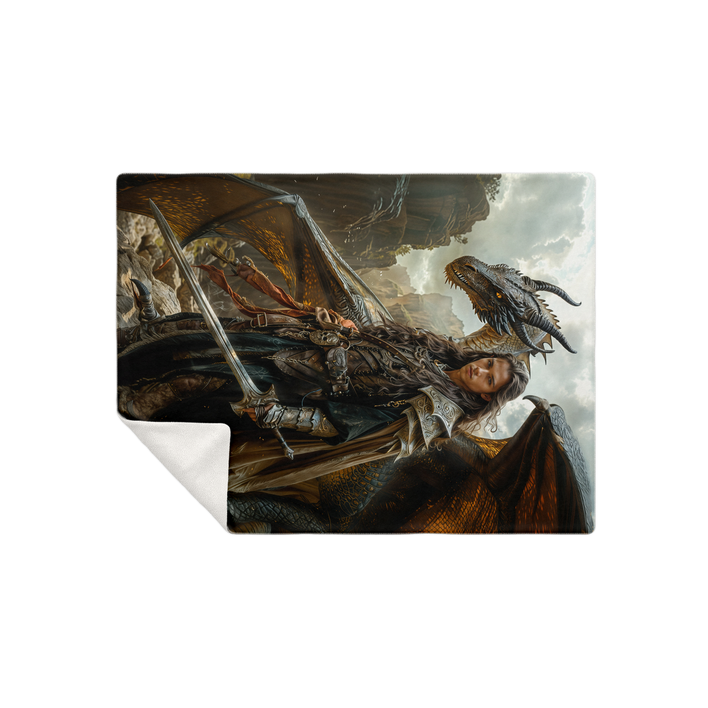 Oathbound by Fire and Steel Premium Microfleece Blanket