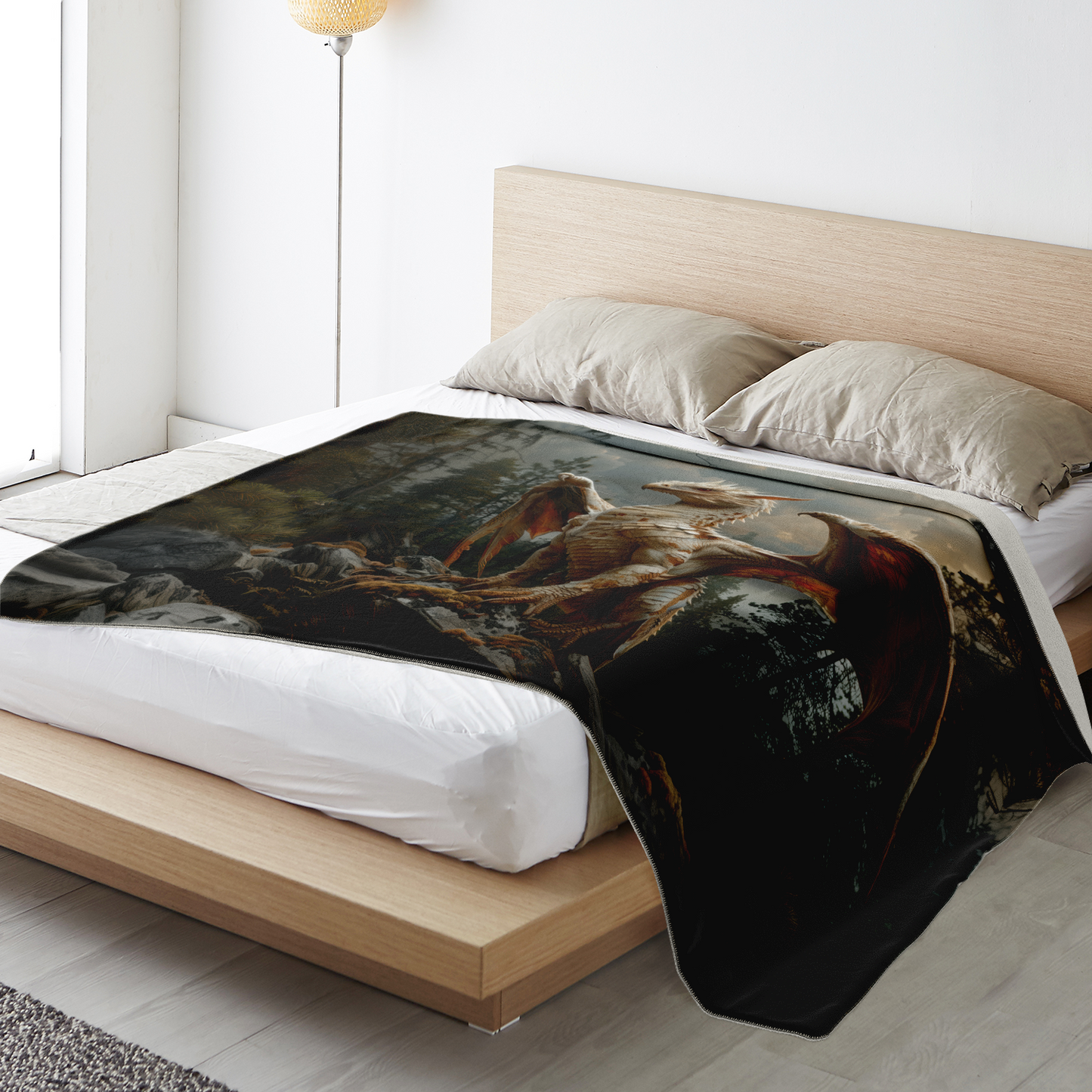 Forest Drake Premium Microfleece Blanket