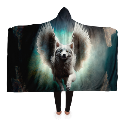 Angel Dog Hooded Blanket