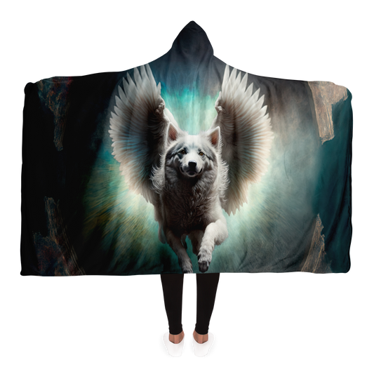 Angel Dog Hooded Blanket