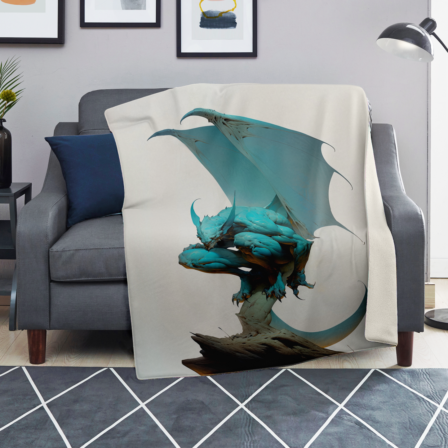 Winged Trickster Premium Microfleece Blanket