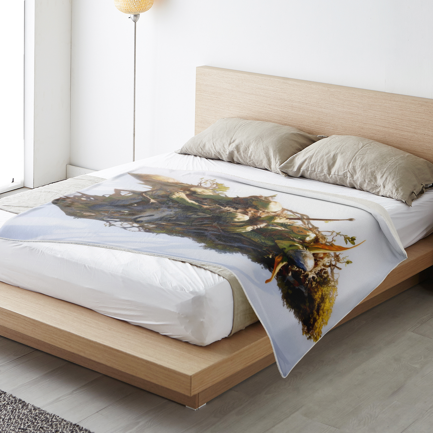 Floating Gardens Escape Premium Microfleece Blanket