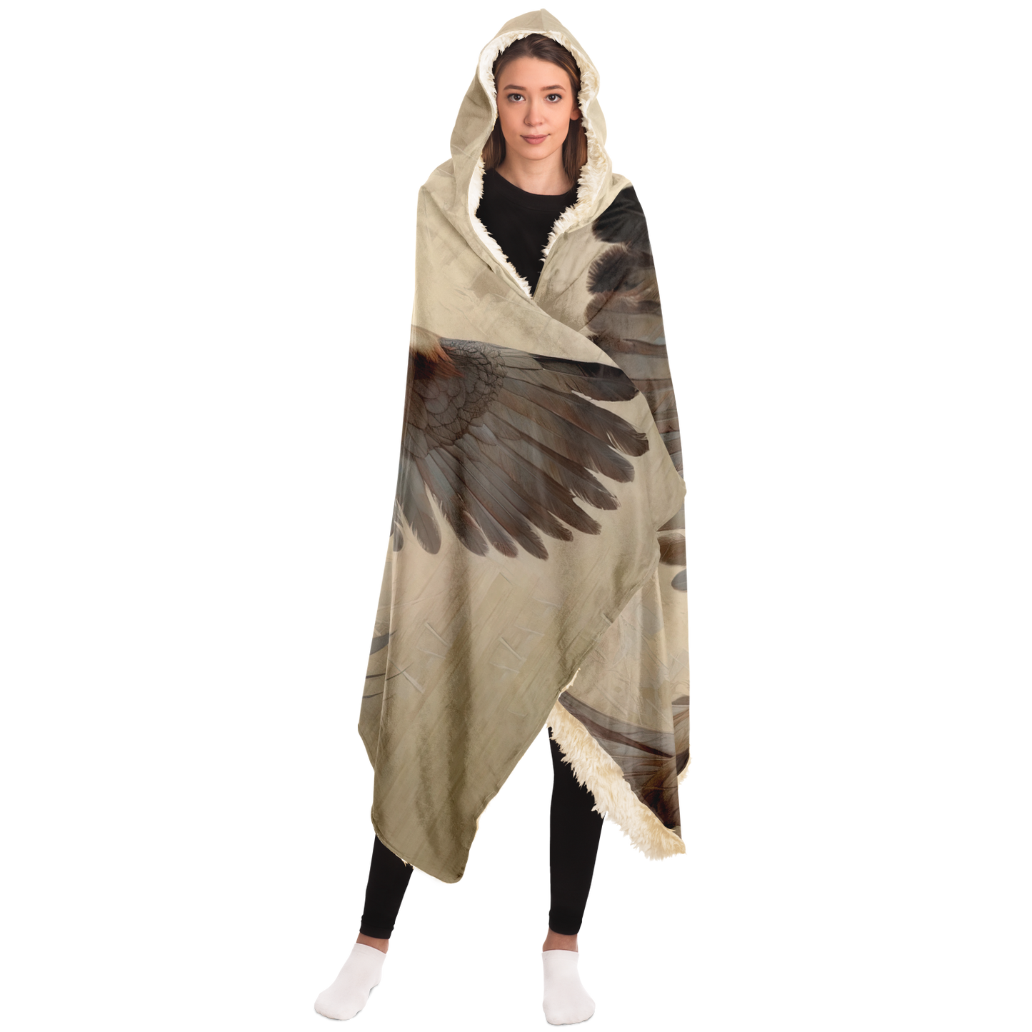 Winged Wildcat Hooded Blanket