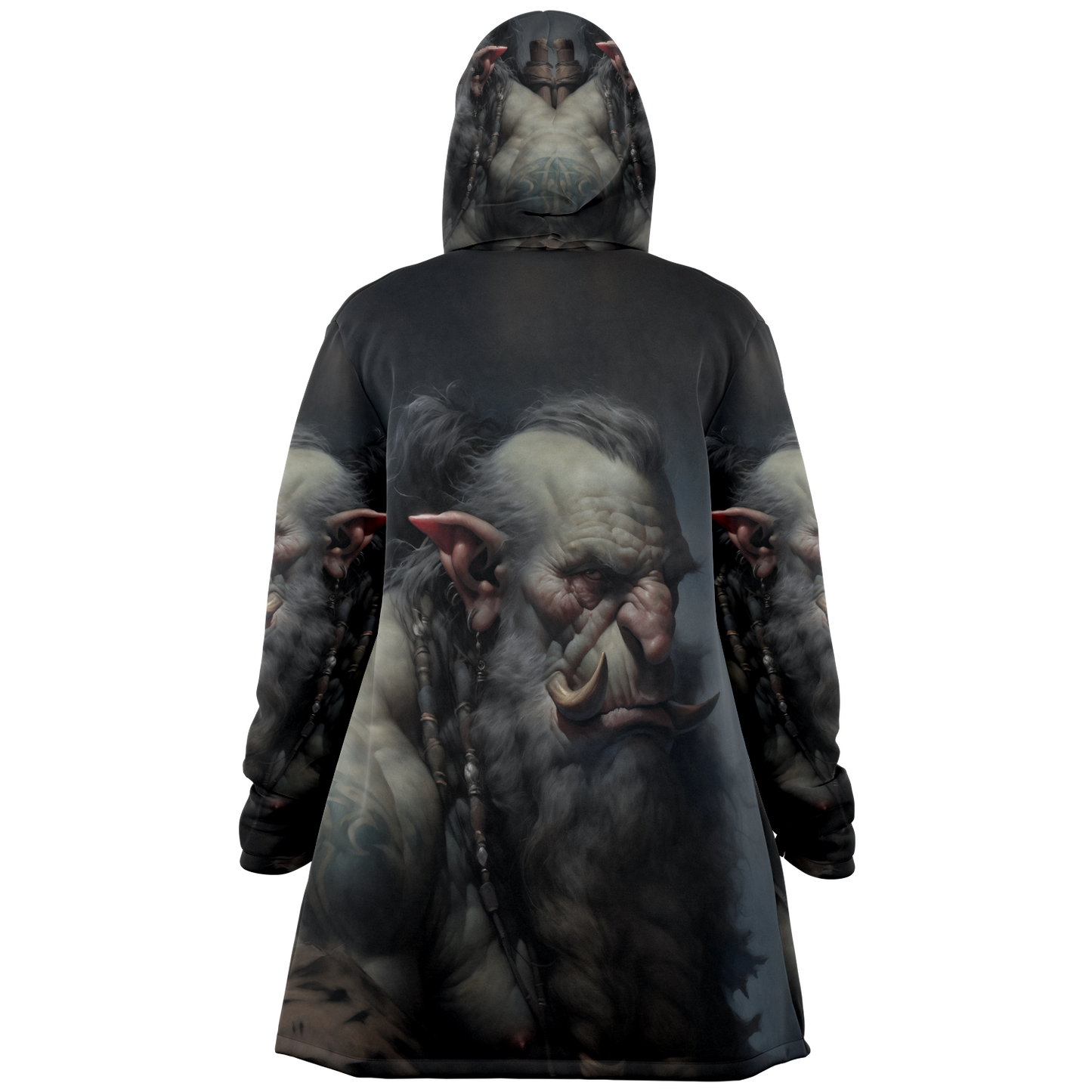 Troll Warrior Portrait Microfleece Cloak