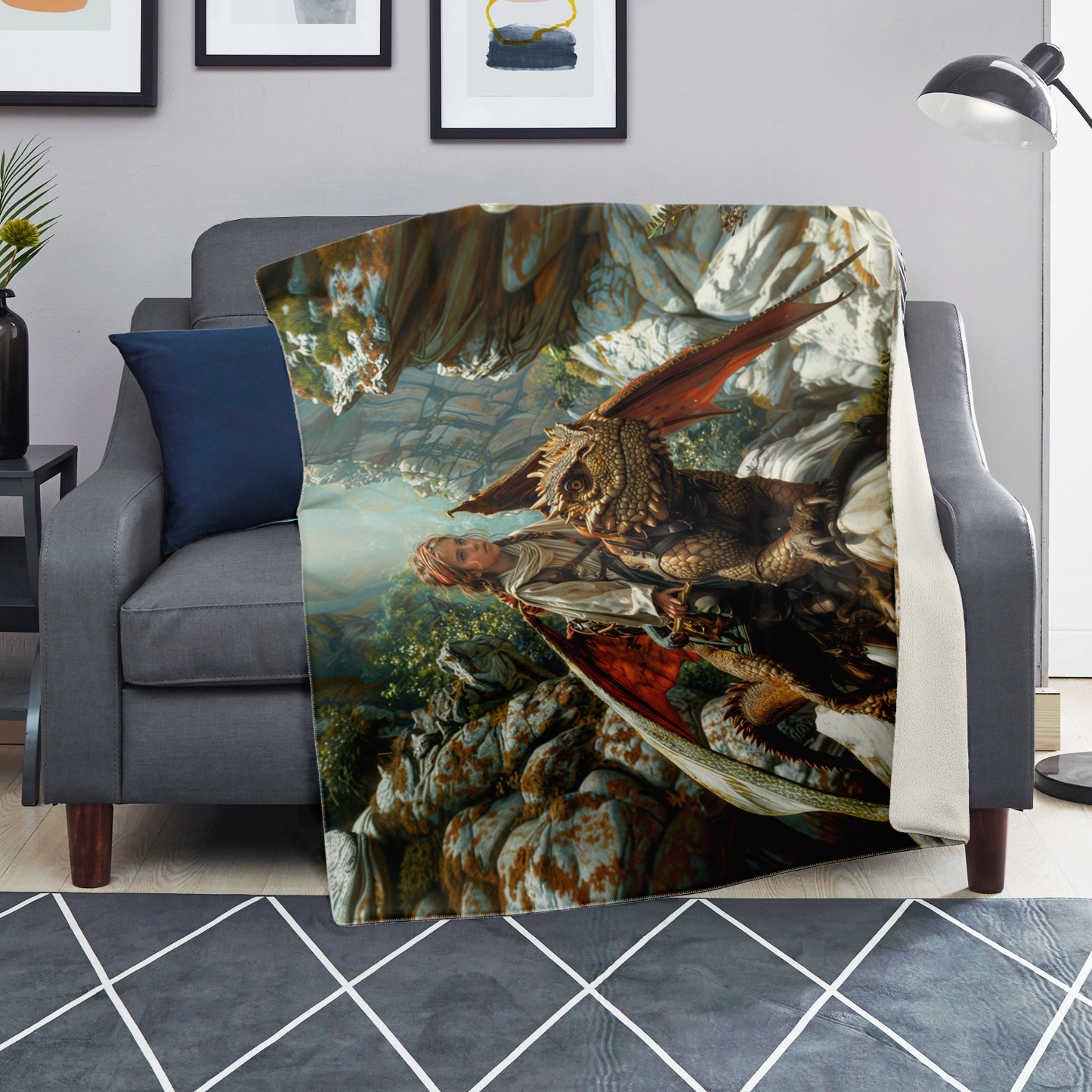 The Dragons Apprentice Premium Microfleece Blanket