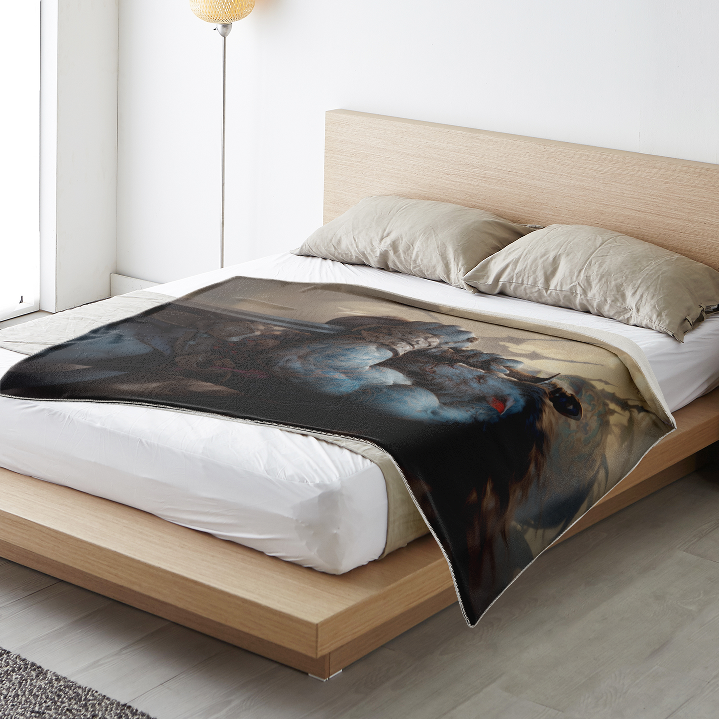 Werewolf Warrior Premium Microfleece Blanket