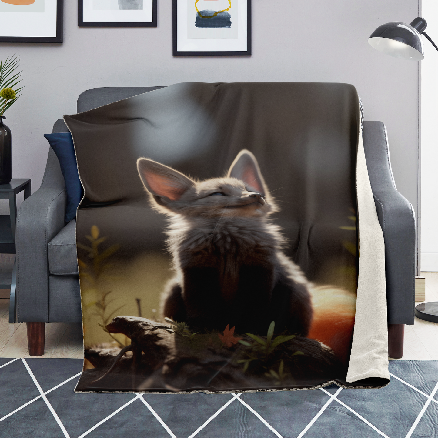 Dawn Fox Premium Microfleece Blanket