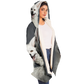 Happy White Fennec Fox Microfleece Cloak