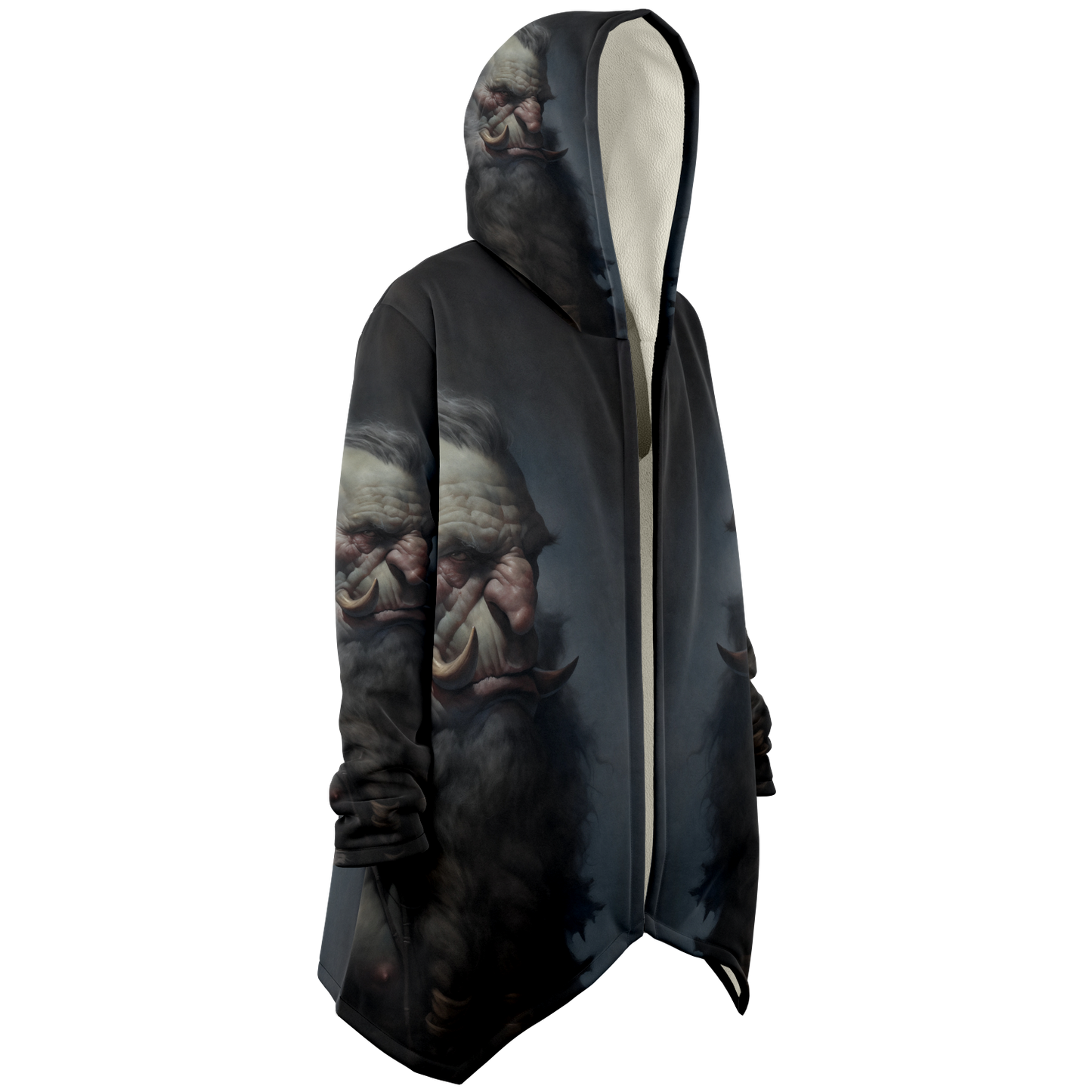 Troll Warrior Portrait Microfleece Cloak