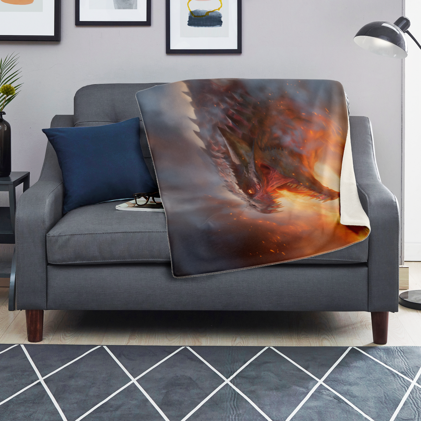 I Am Fire Premium Microfleece Blanket