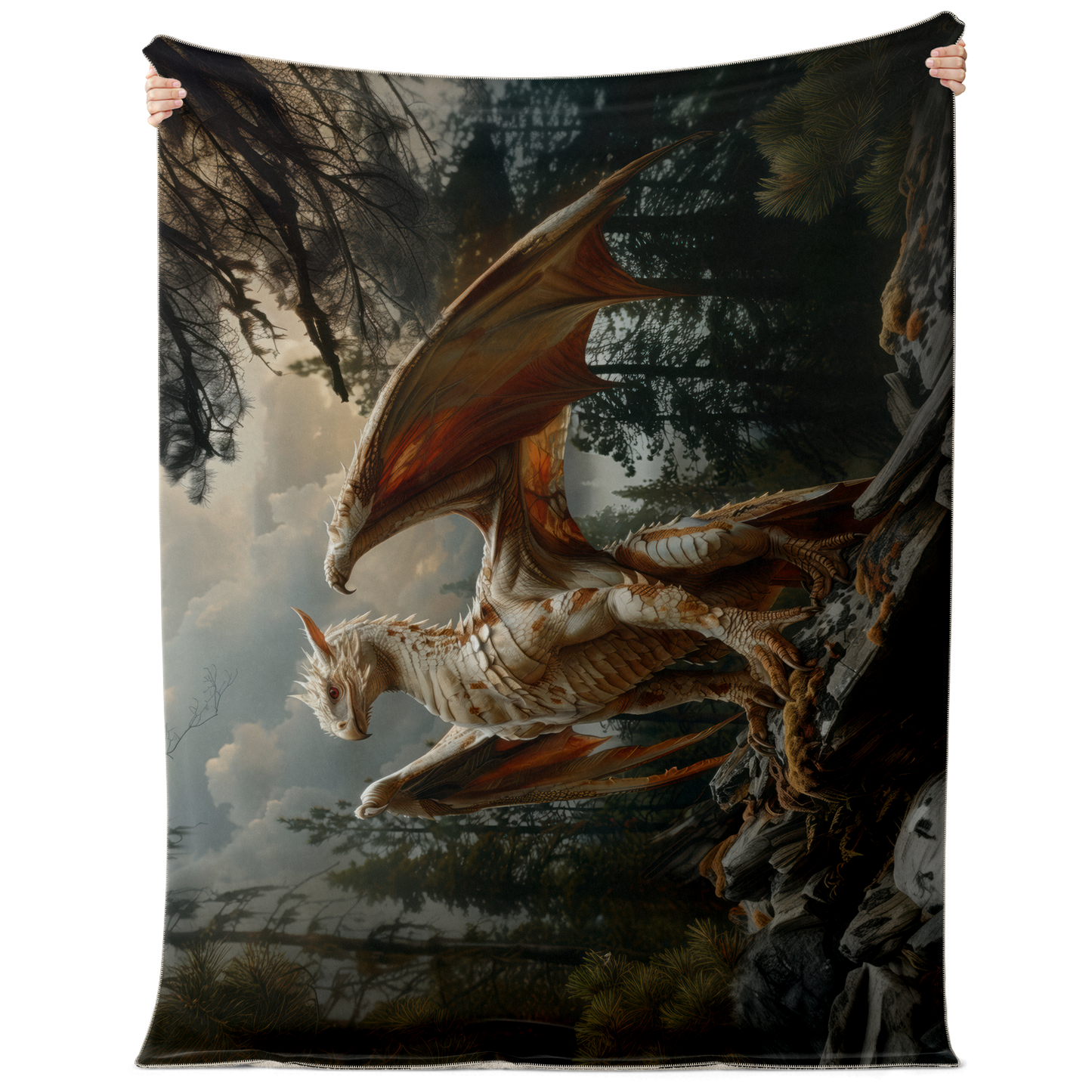 Forest Drake Premium Microfleece Blanket