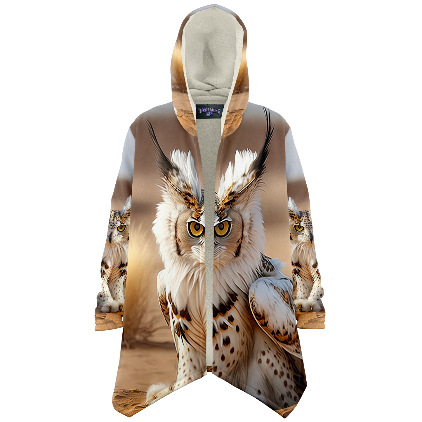 Lynx Owl Microfleece Cloak