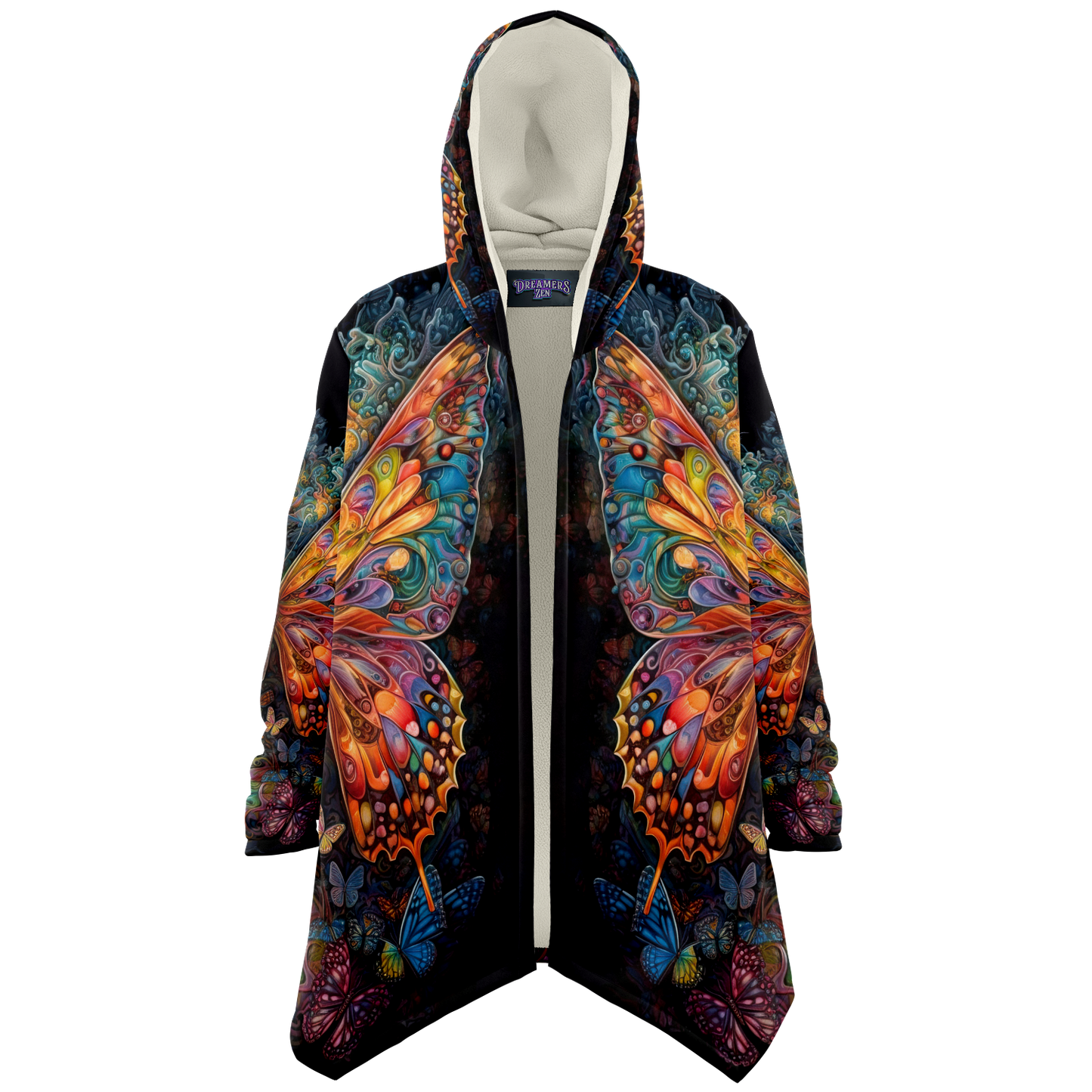 Psychedelic Monarch Microfleece Cloak