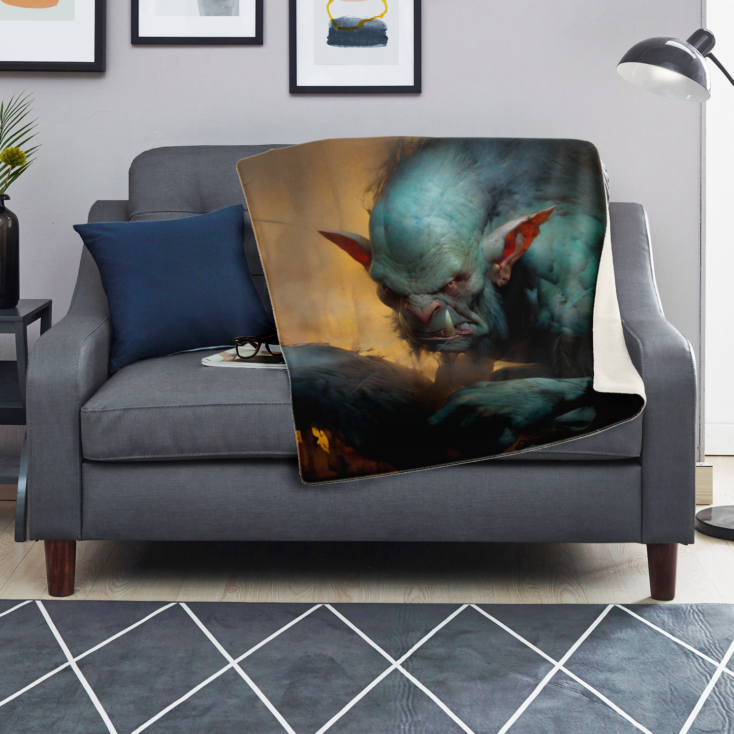 Hungry Troll Premium Microfleece Blanket