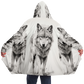 Wolf Sketch Microfleece Cloak