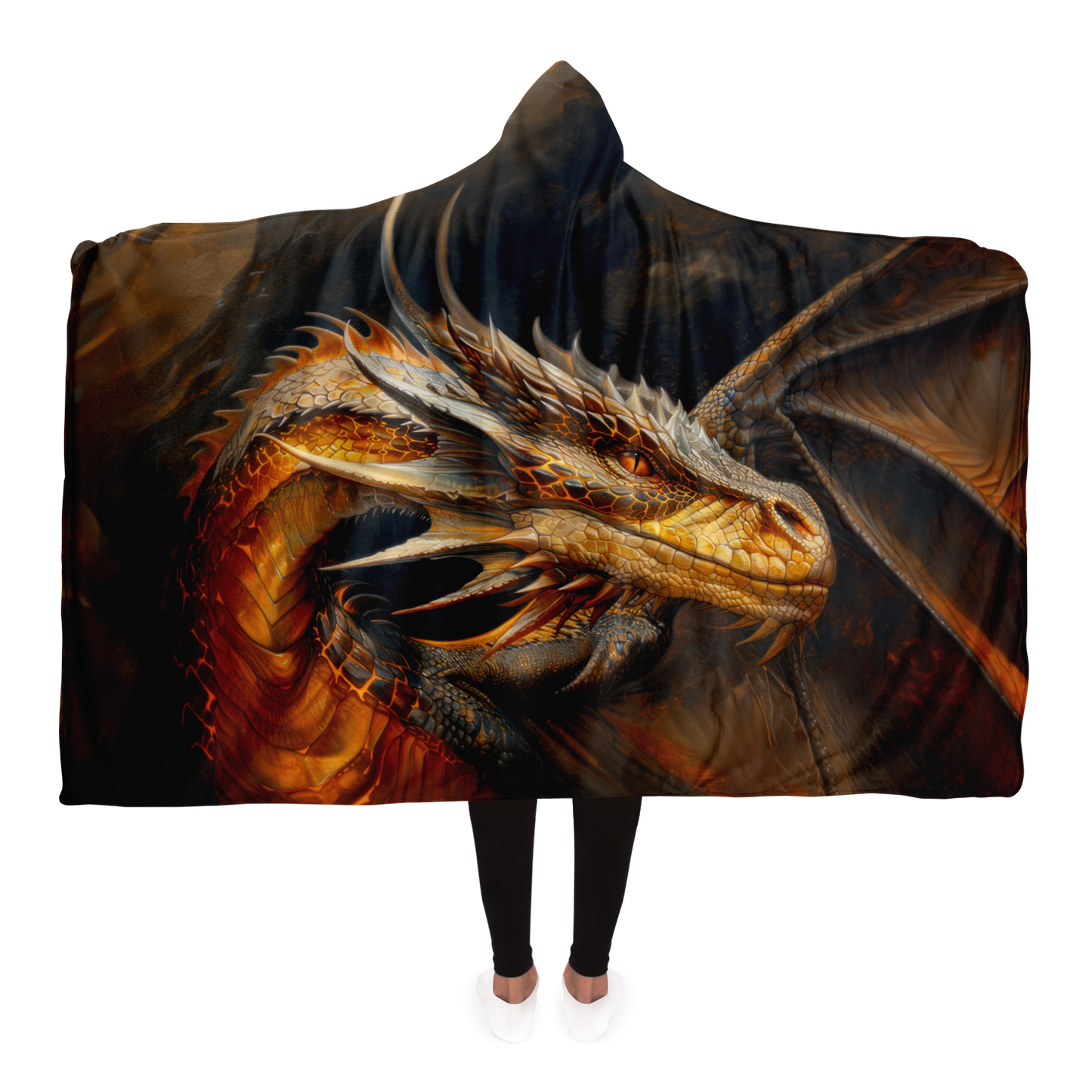 Fireheart - Grandfather Dragon Hooded Blanket