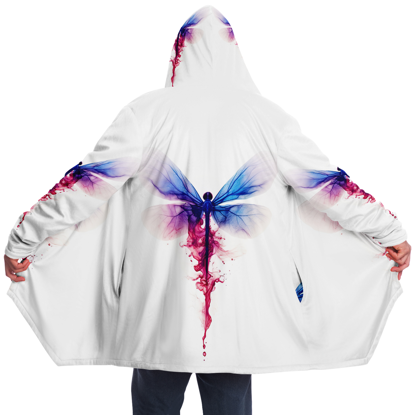 Inkblot Dragonfly Microfleece Cloak