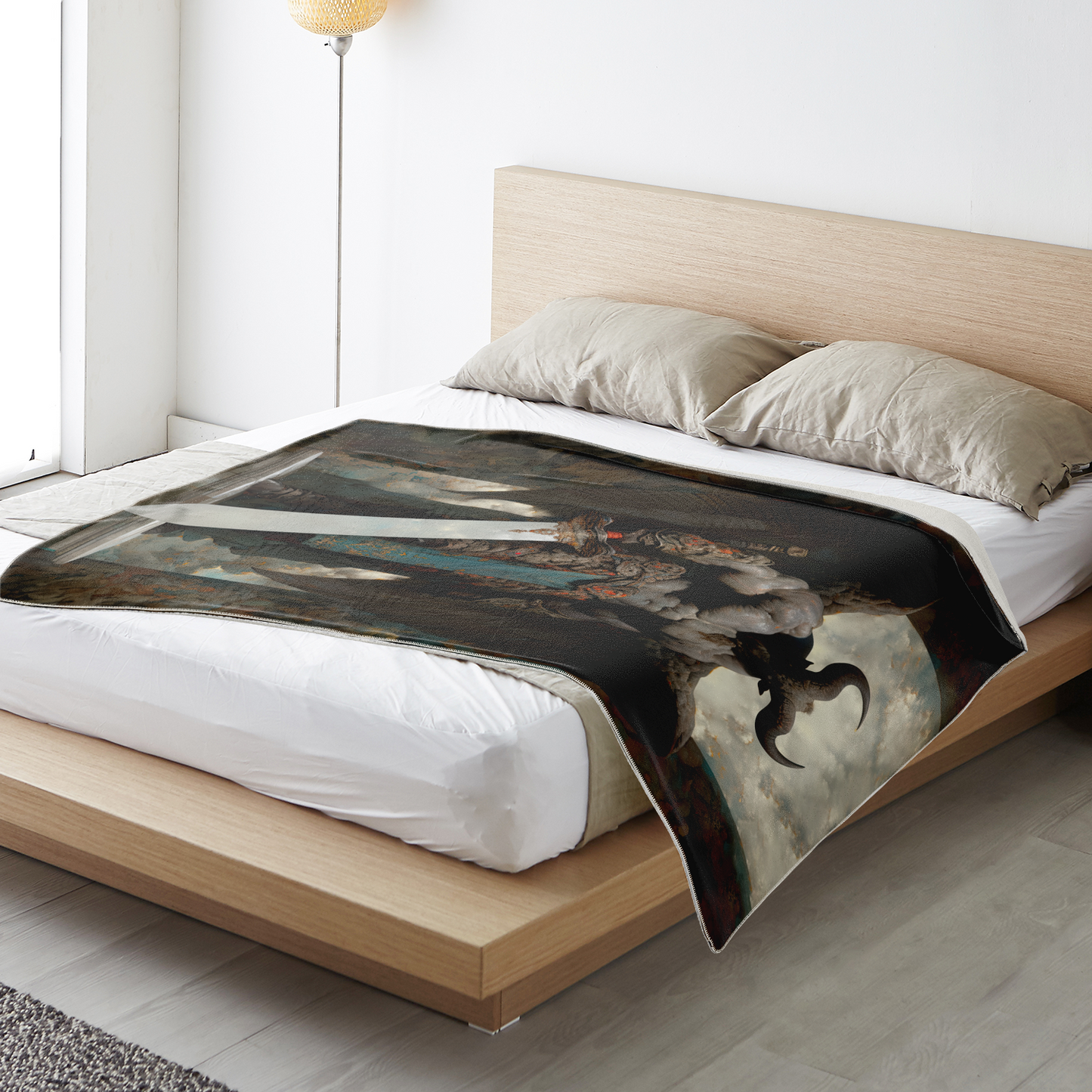 Winged Minotaur Premium Microfleece Blanket