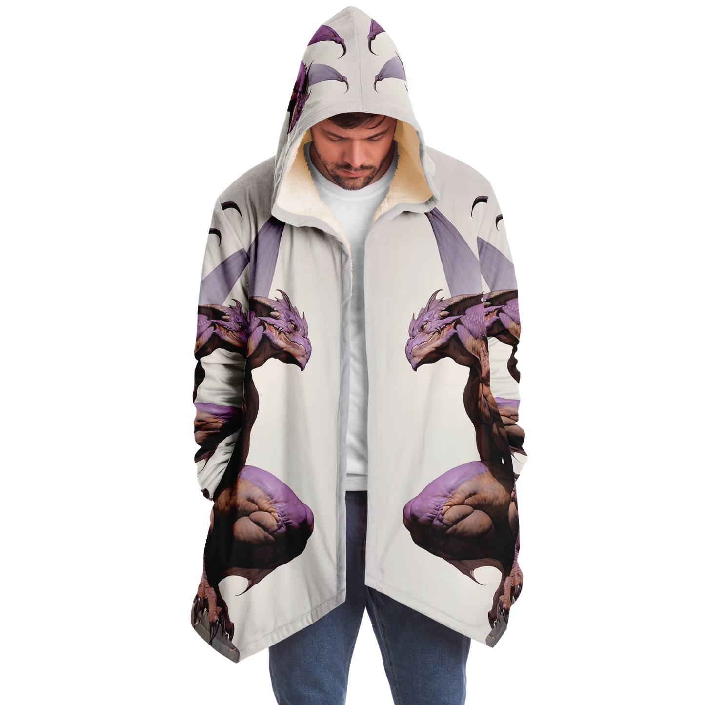 Zephyrion The Violet Winged Draconian Microfleece Cloak