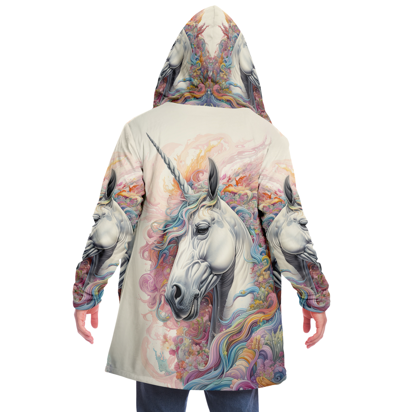 Fluro Unicorn Microfleece Cloak