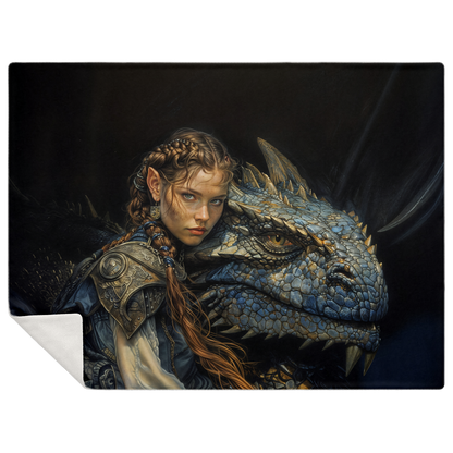 Bond Of The Dragonrider Premium Microfleece Blanket